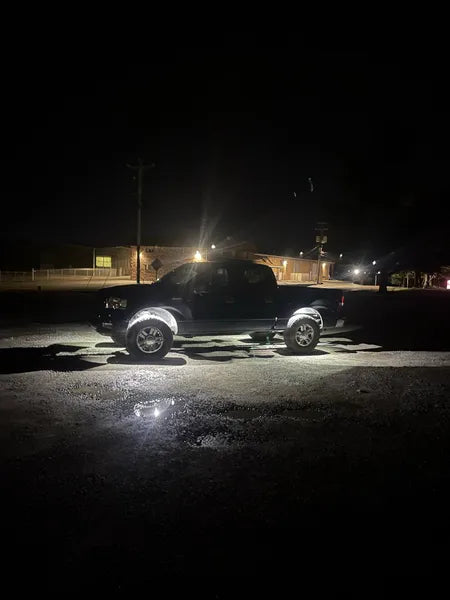 8 Piece White Rock Light Kit