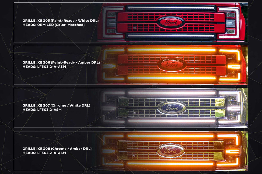 FORD SUPER DUTY (17-19): MORIMOTO XBG LED DRL GRILLE