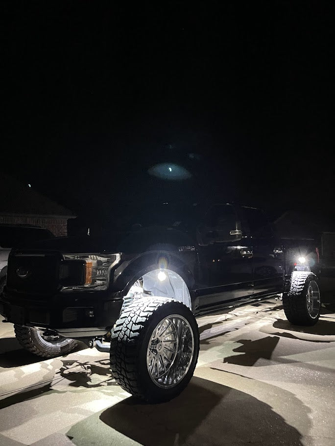12 Piece White Rock Light Kit