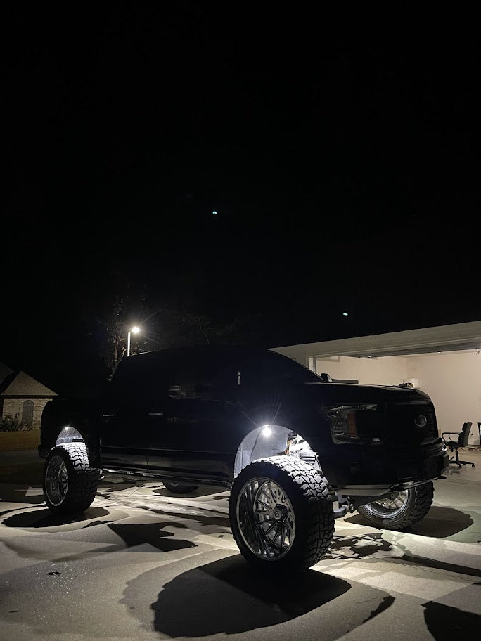 12 Piece White Rock Light Kit