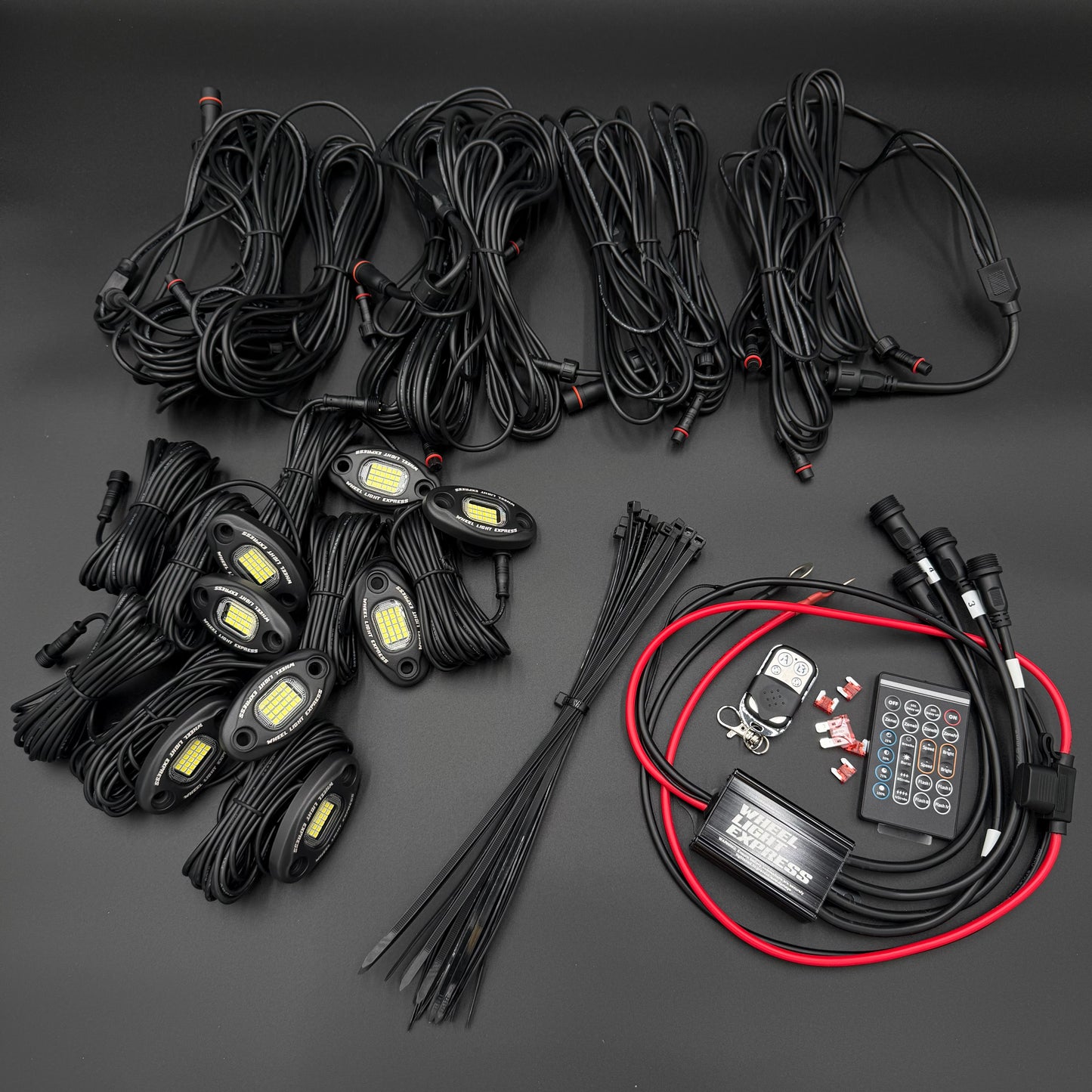 8  Piece High Density Rock Light Kit