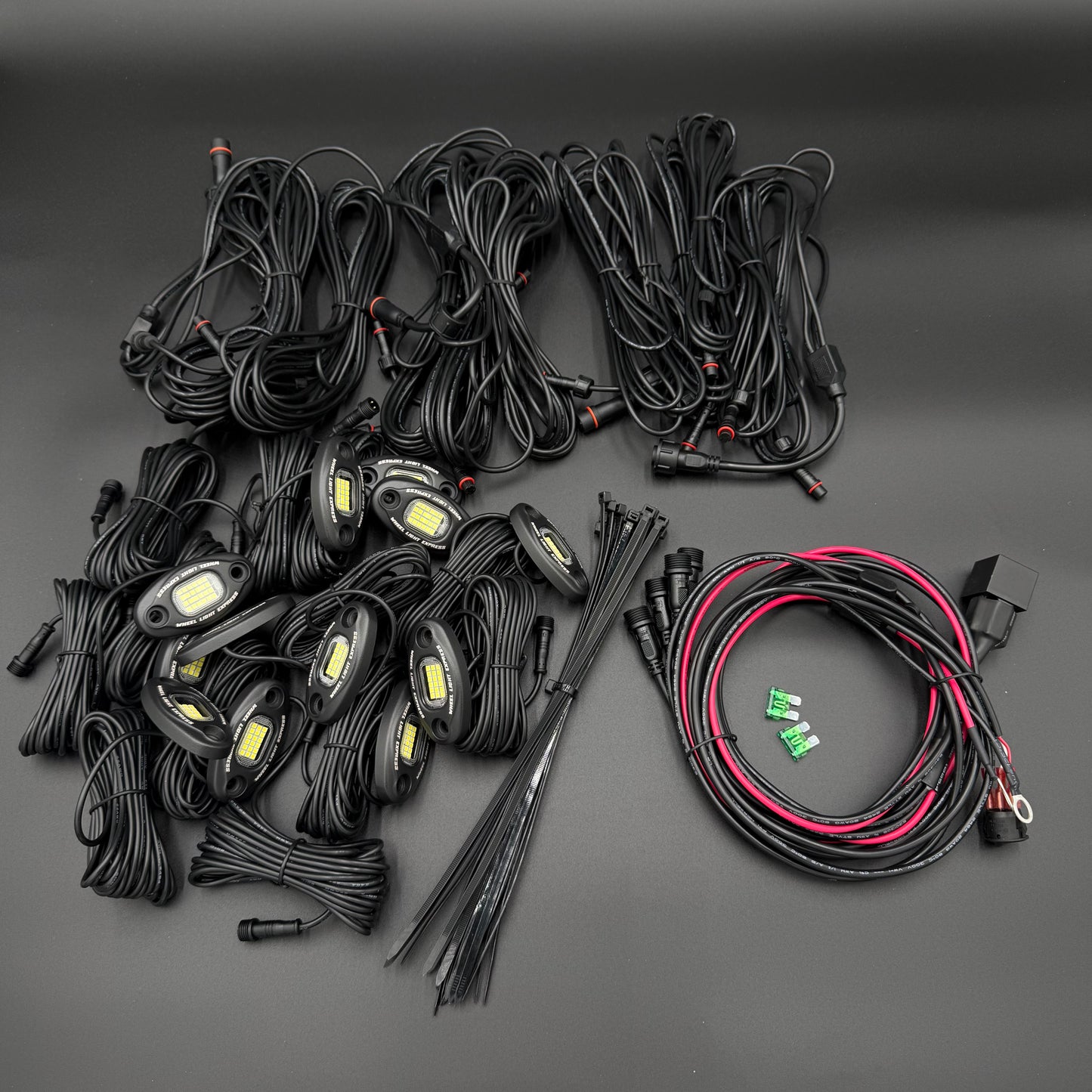 12 Piece High Density Rock Light Kit