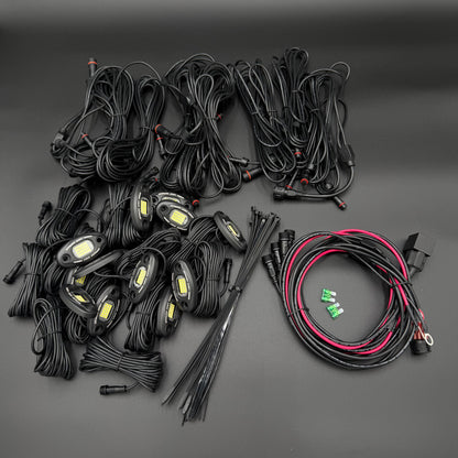 12 Piece High Density Rock Light Kit