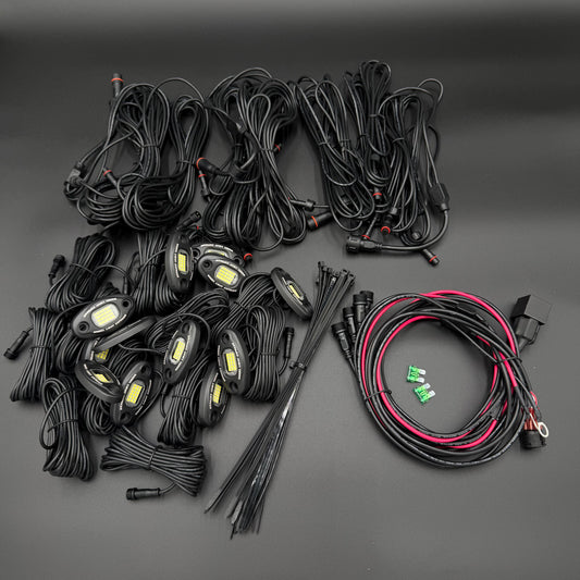 12 Piece High Density Rock Light Kit