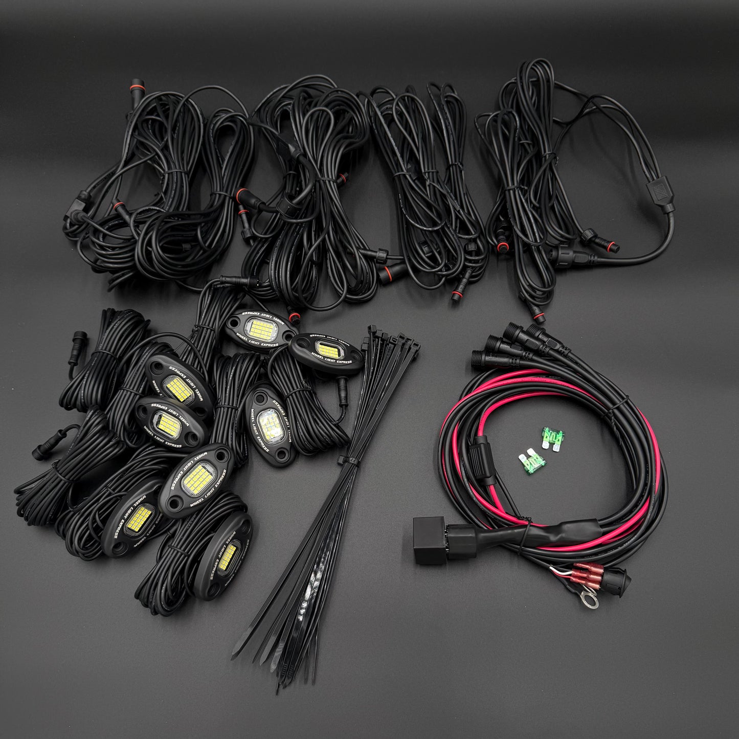 8  Piece High Density Rock Light Kit