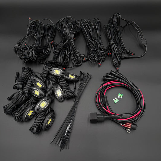 8  Piece High Density Rock Light Kit