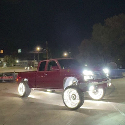 Quad Row White Ultra High Density Wheel Lights